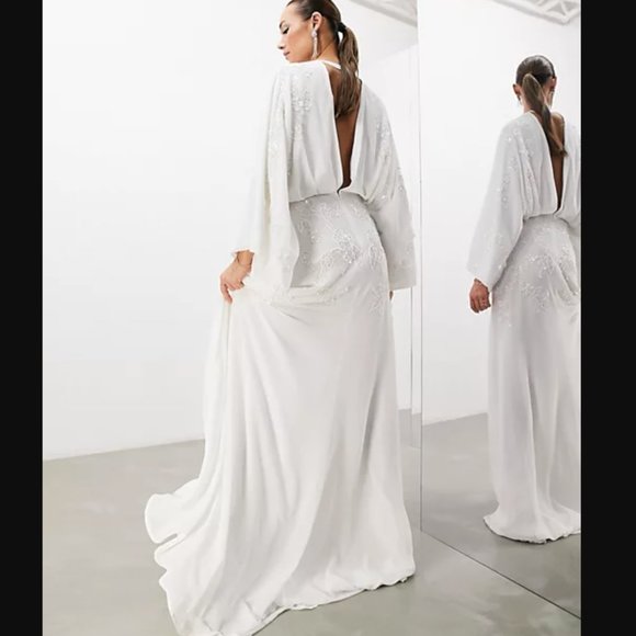 ASOS Dresses Asos Edition Lisa Drape Sleeve Wedding Dress Poshmark